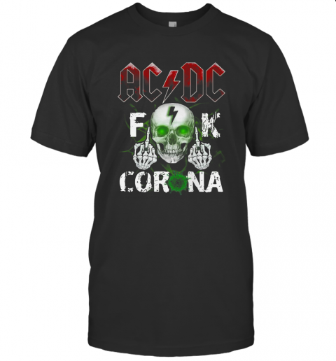 Skull Acdc Fuck Coronavirus Light T-Shirt