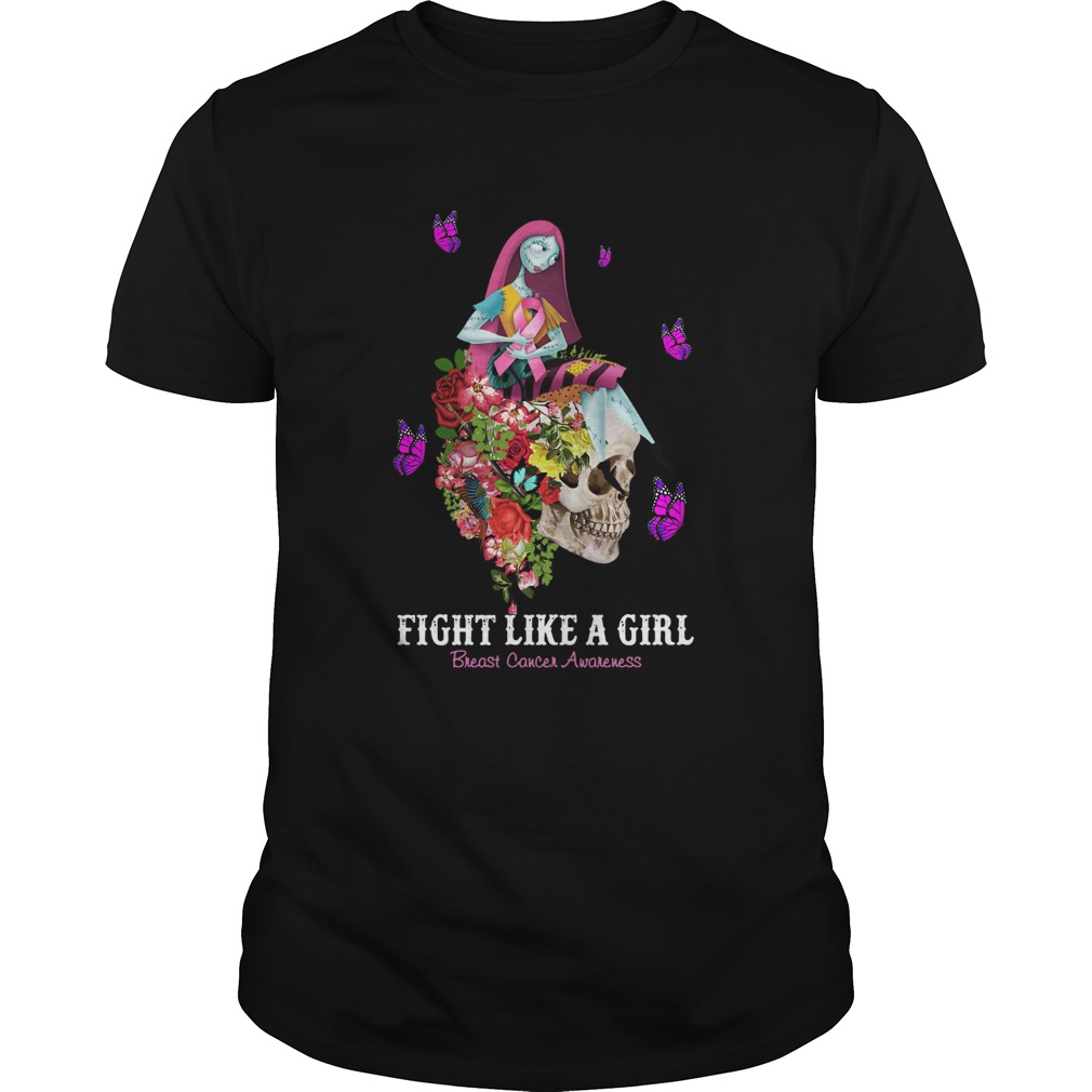 Skull Fight Like A Girl Breast Cancer Awareness shirt