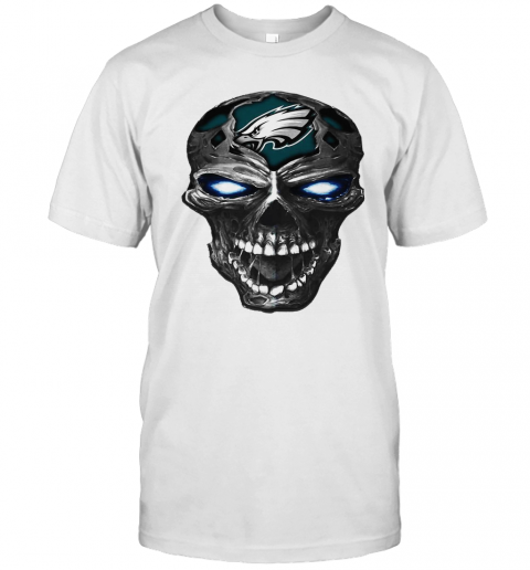 Skull Philadelphia Eagles Football Logo Light T-Shirt