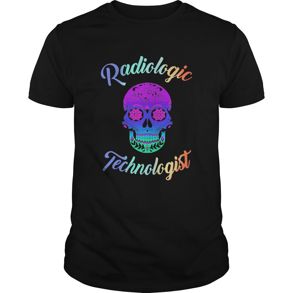 Skull Tattoo Floral Radiologic Technologist shirt