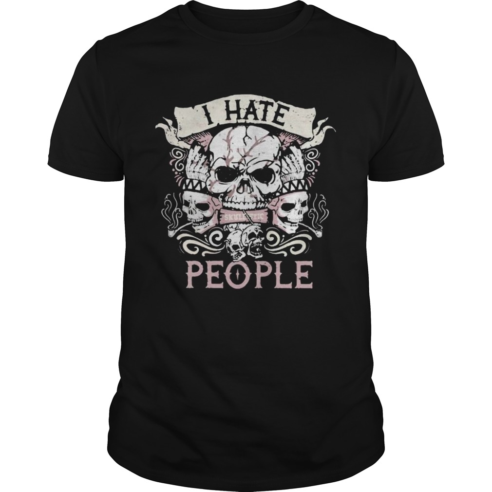 Skull native i hate people shirt