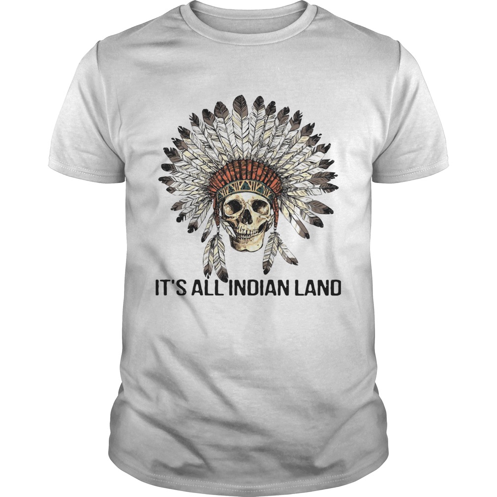 Skull native its all indian land shirt