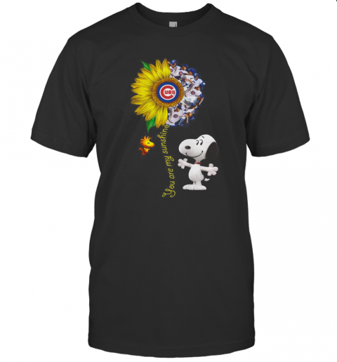 Snoopy And Woodstock You Are My Sunshine Chicago Cubs Sunflower T-Shirt