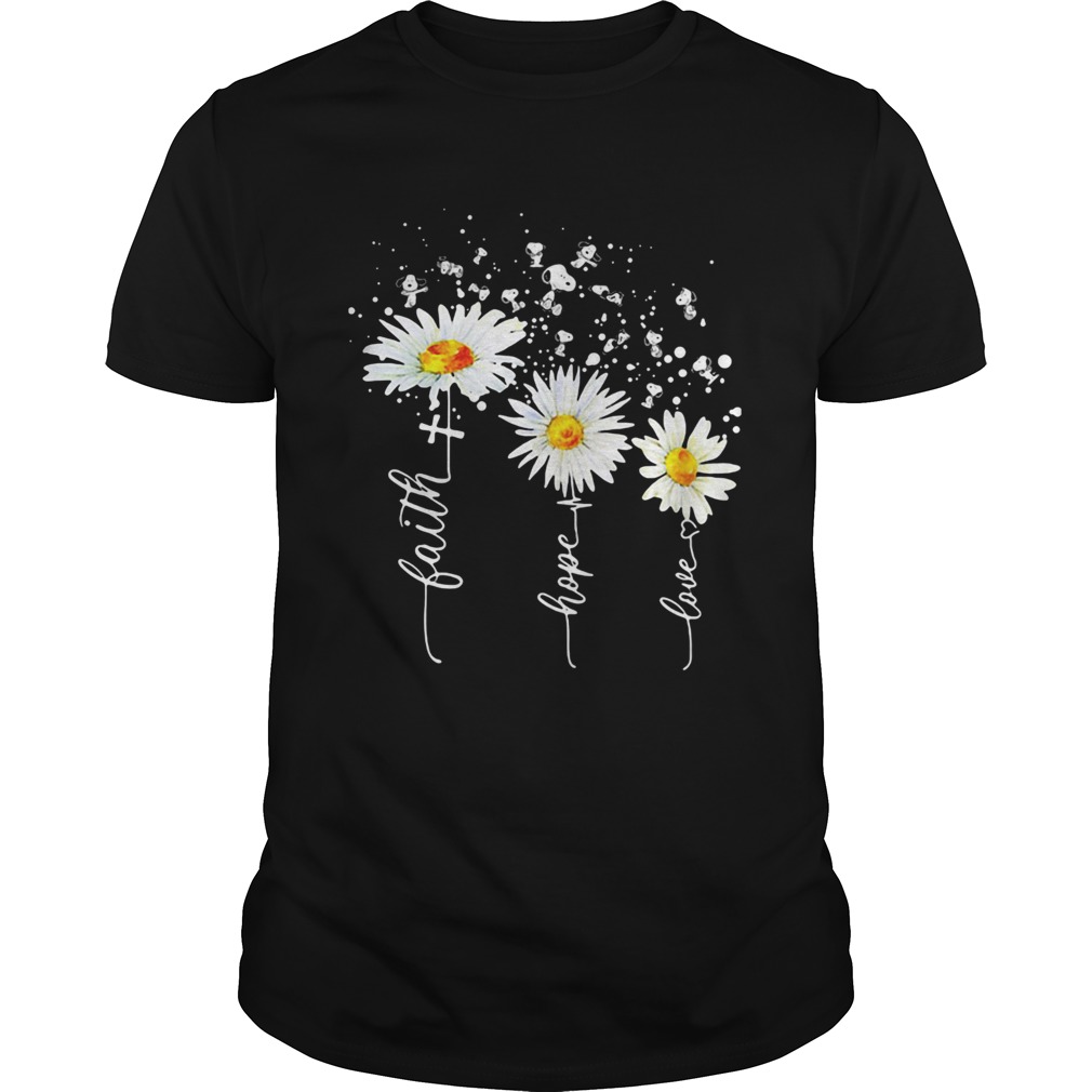 Snoopy flower faith hope love heartbeat  Unisex