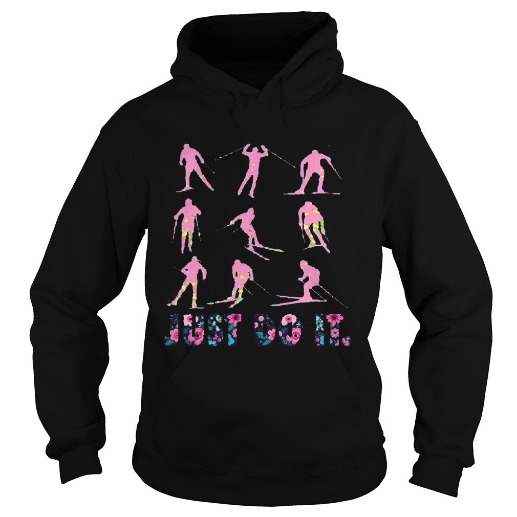 Snowboarding just do it flowers  Hoodie