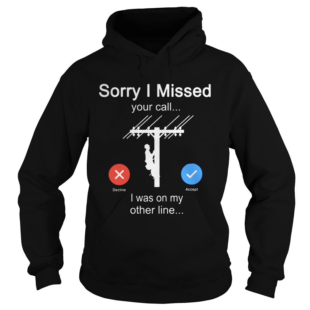 Sorry i missed your call i was on the other line electrician  Hoodie