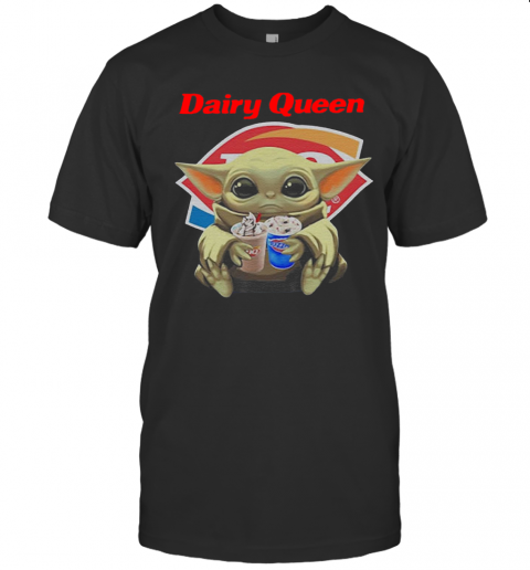 Star Wars Baby Yoda Hug Dairy Queen Mandalorian T-Shirt