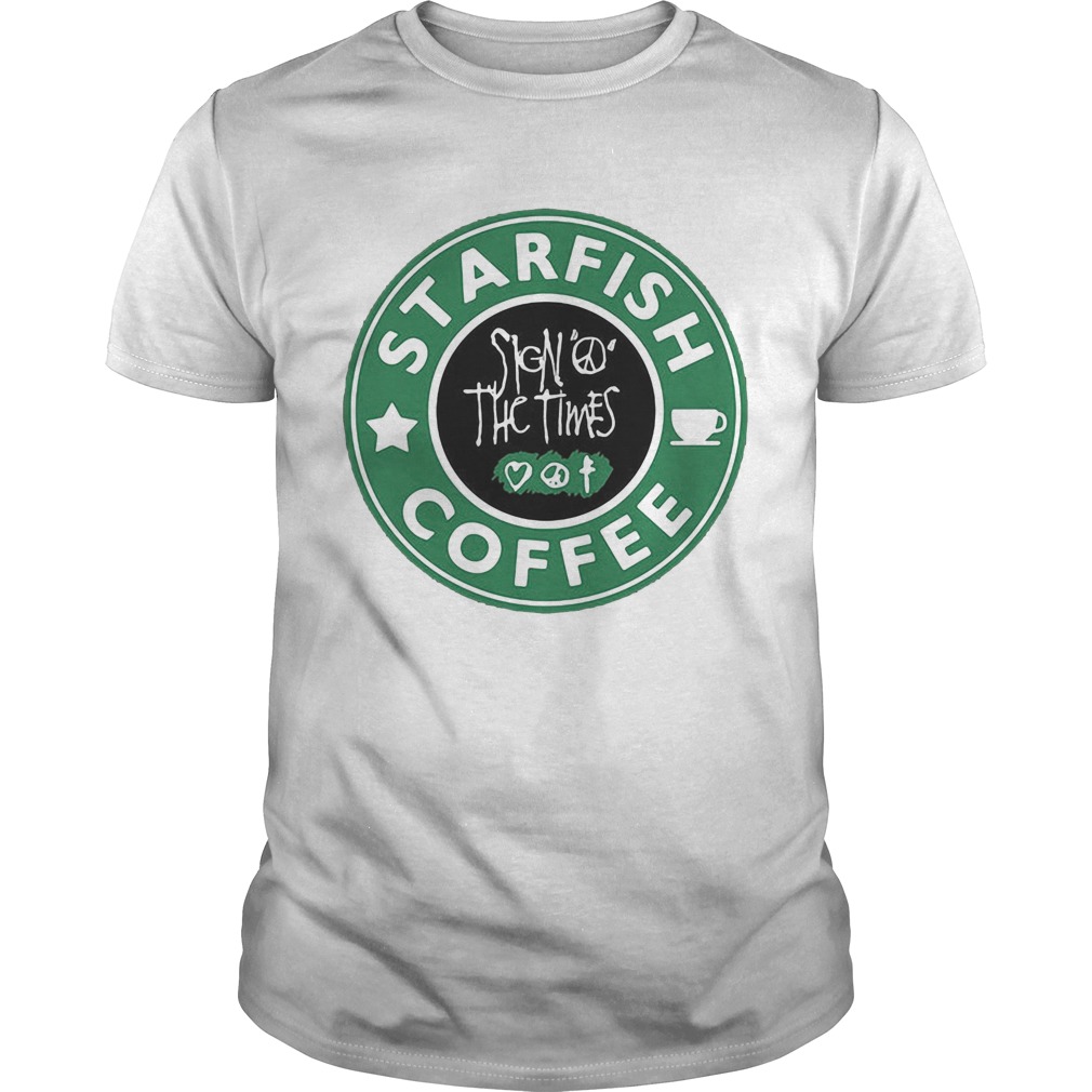 Starfish coffee sign peace the times shirt