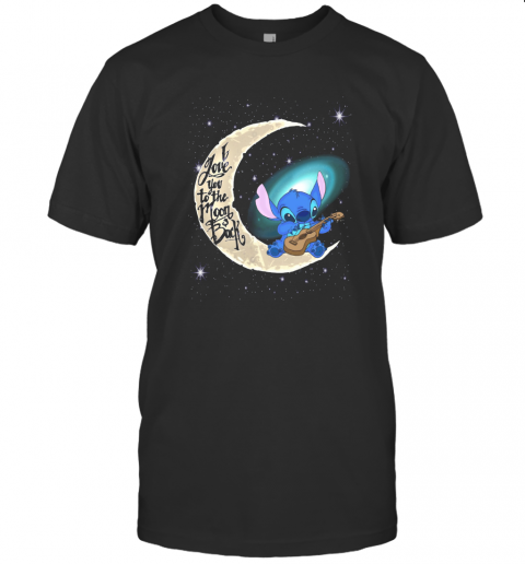 Stitch I Love You To The Moon Back T-Shirt Classic Men's T-shirt