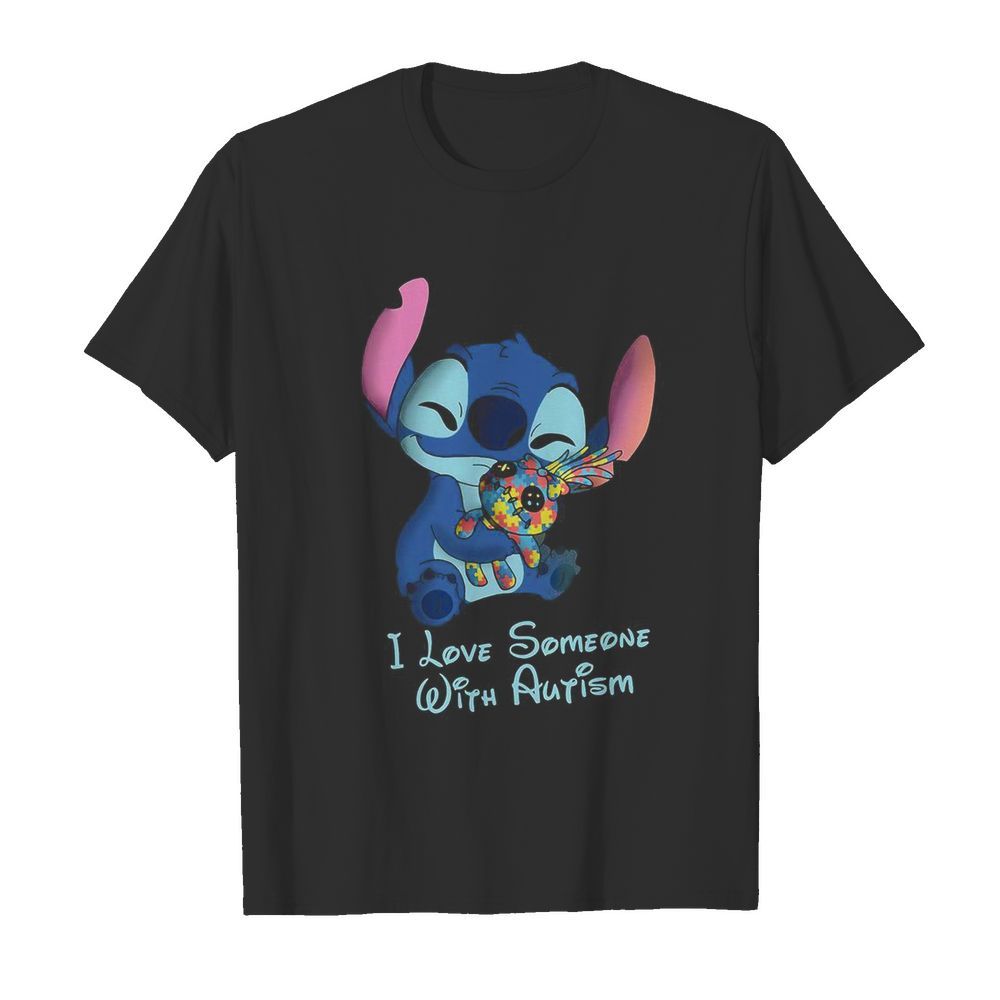 Stitch and scrump i love someone with autism shirt