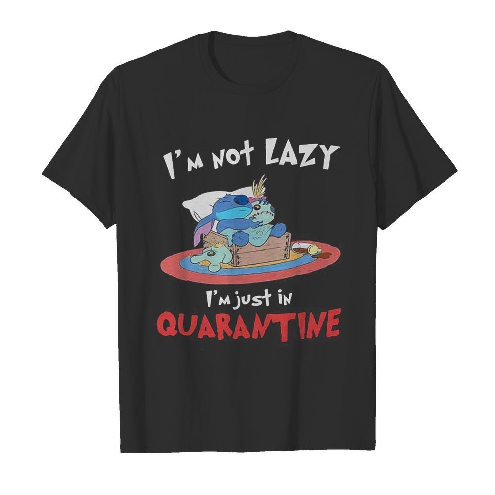 Stitch and scrump i’m not lazy i’m just in quarantine  Classic Men's T-shirt