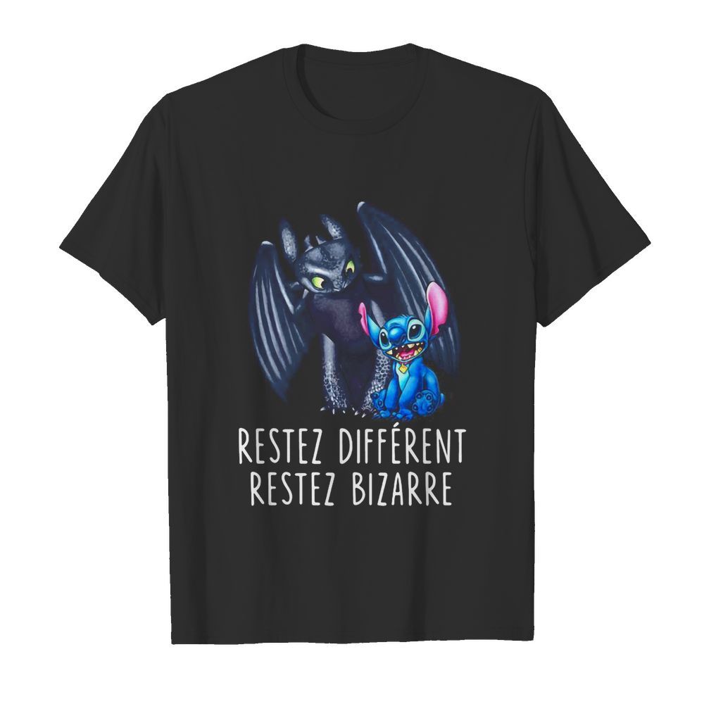 Stitch and toothless restez different restez bizarre  Classic Men's T-shirt