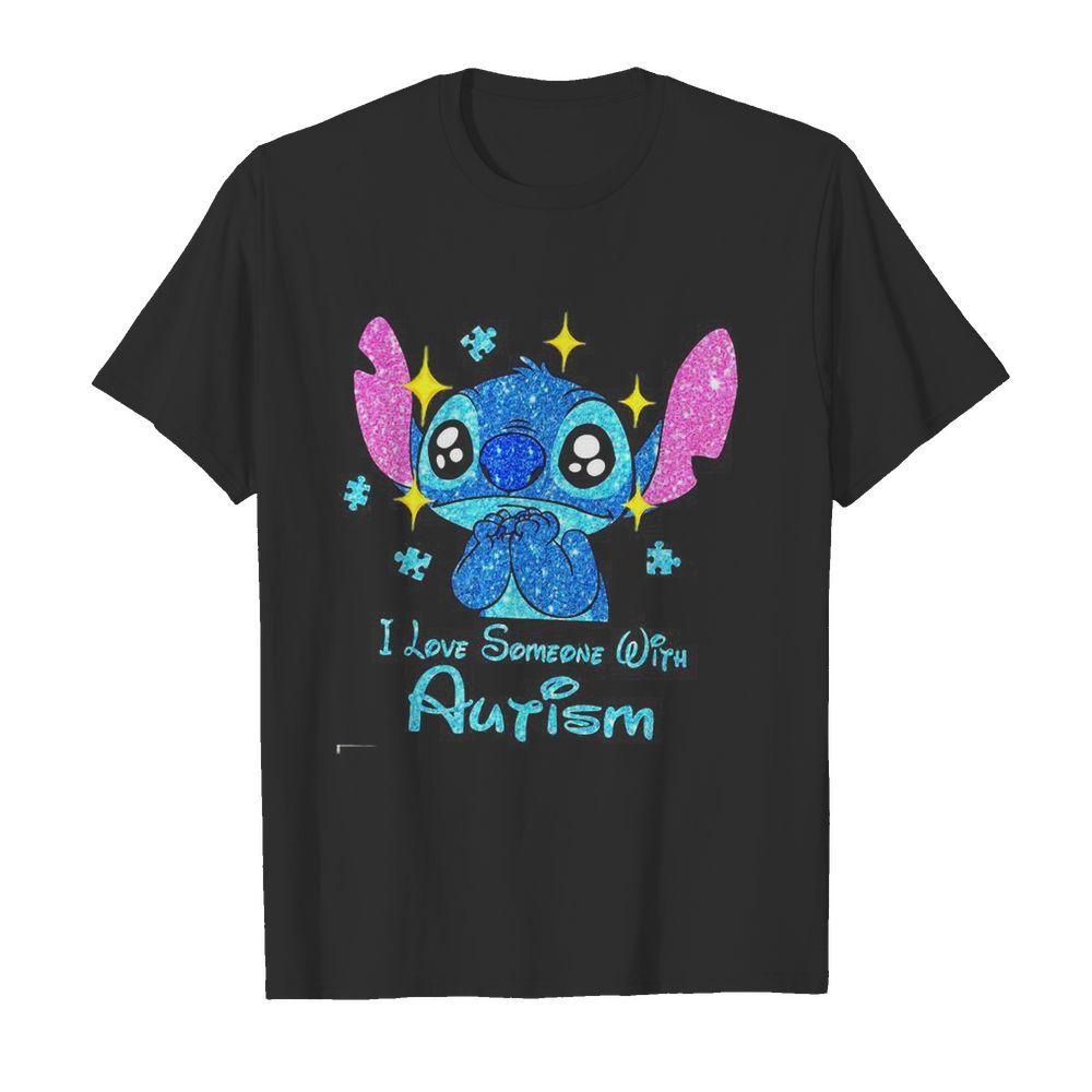 Stitch i love someone with autism diamond shirt