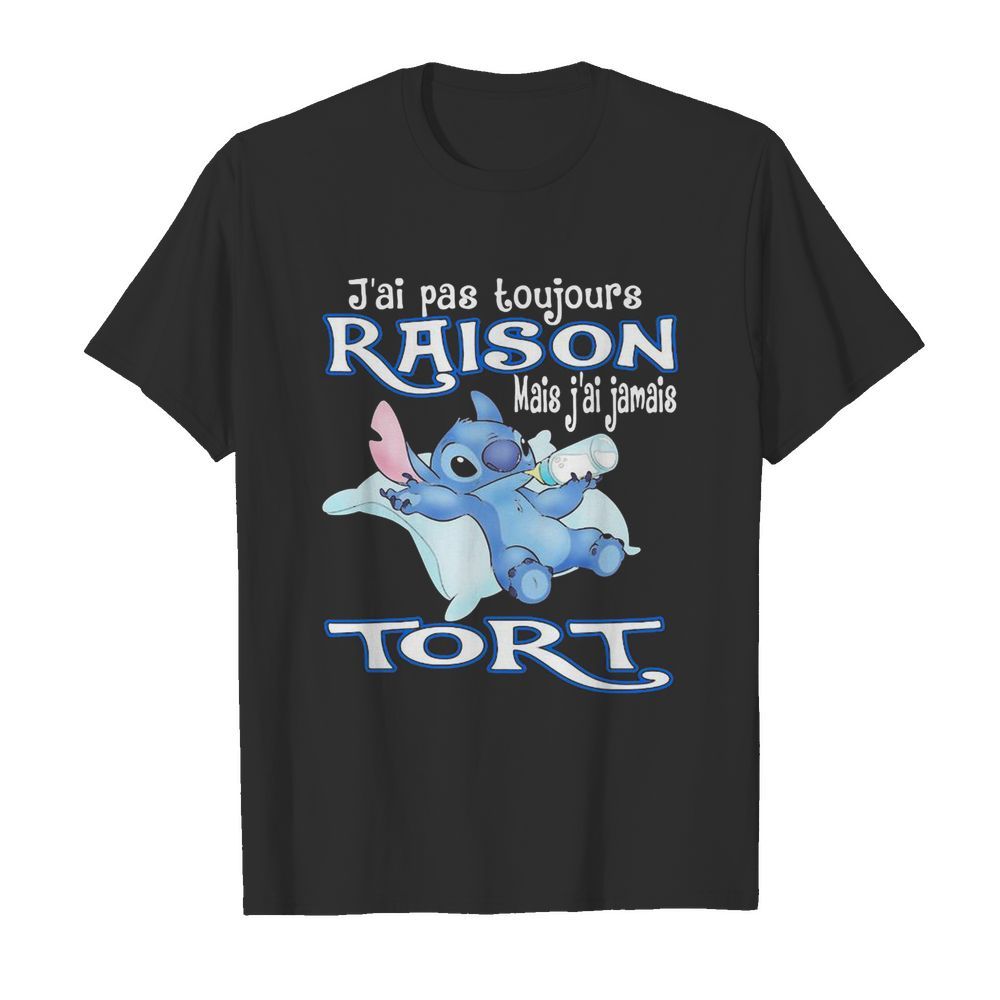 Stitch j’ai pas toujours raison mais j’ai jamais tort  Classic Men's T-shirt