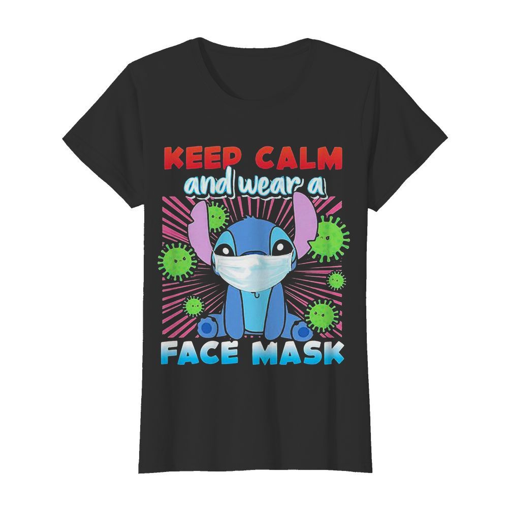 Stitch keep calm and wear a face mask covid-19  Classic Women's T-shirt