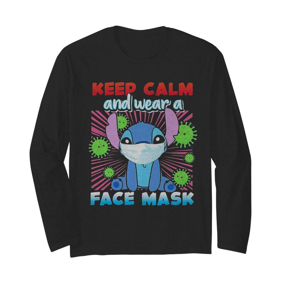 Stitch keep calm and wear a face mask covid-19  Long Sleeved T-shirt 