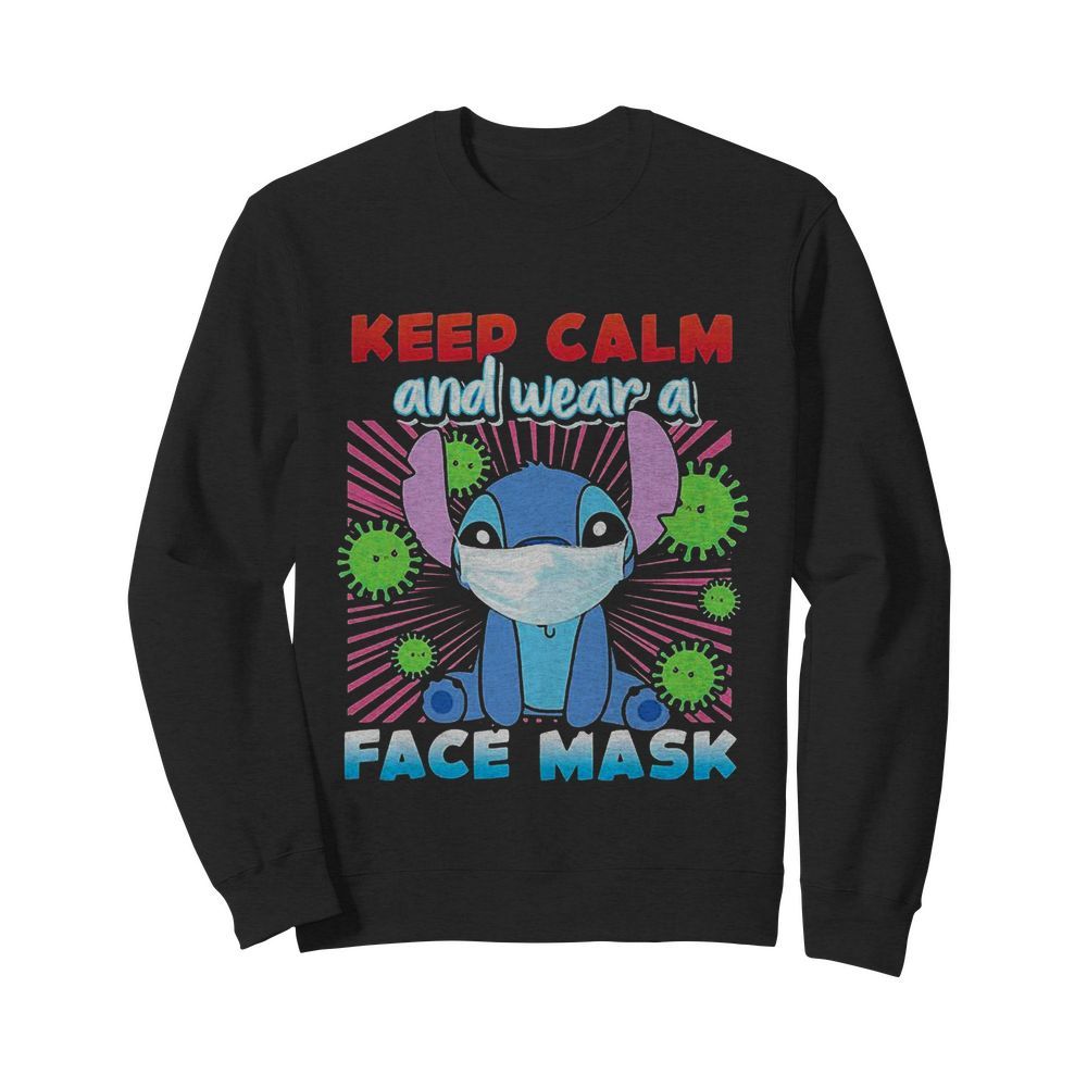 Stitch keep calm and wear a face mask covid-19  Unisex Sweatshirt