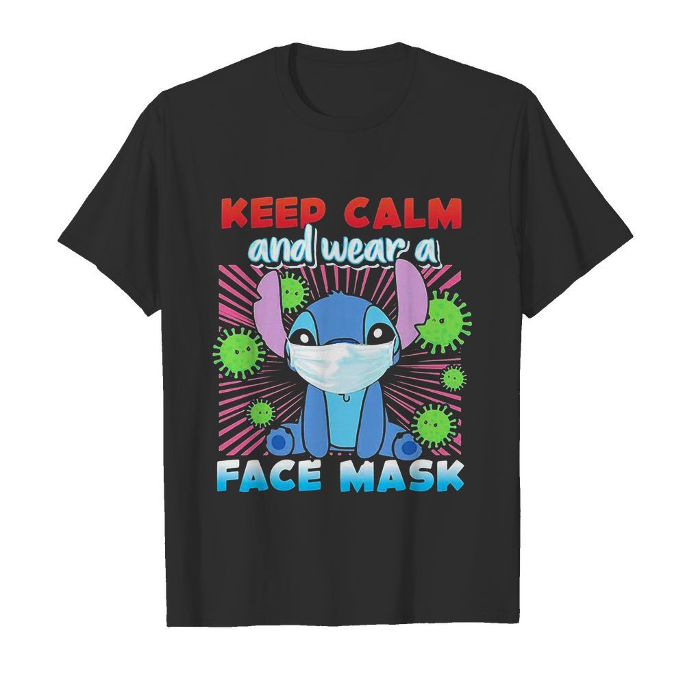 Stitch keep calm and wear a face mask covid-19  Classic Men's T-shirt