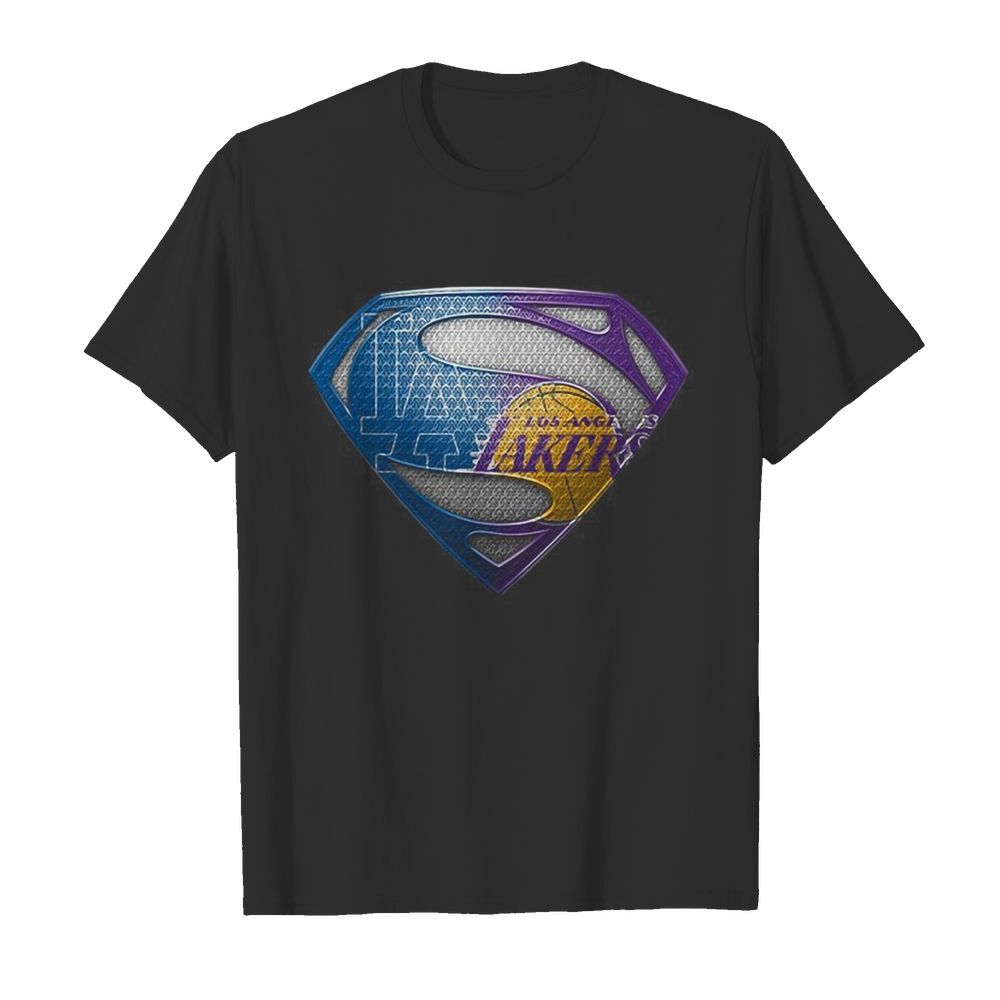 Superman los angeles dodgers and los angeles lakers  Classic Men's T-shirt