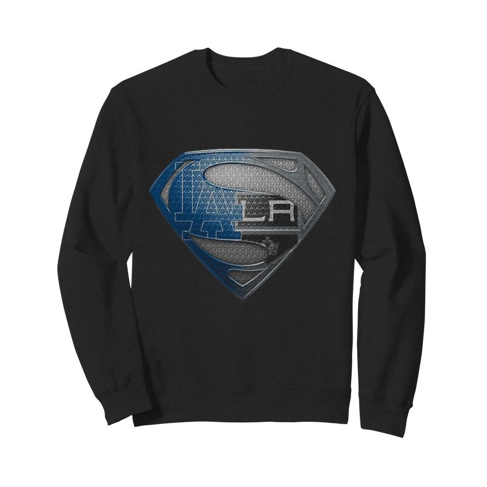 Superman los angeles dodgers and los angeles raiders  Unisex Sweatshirt