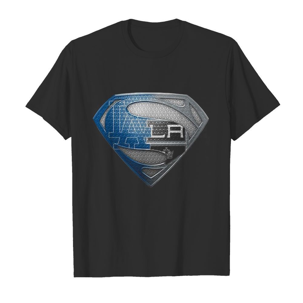 Superman los angeles dodgers and los angeles raiders shirt