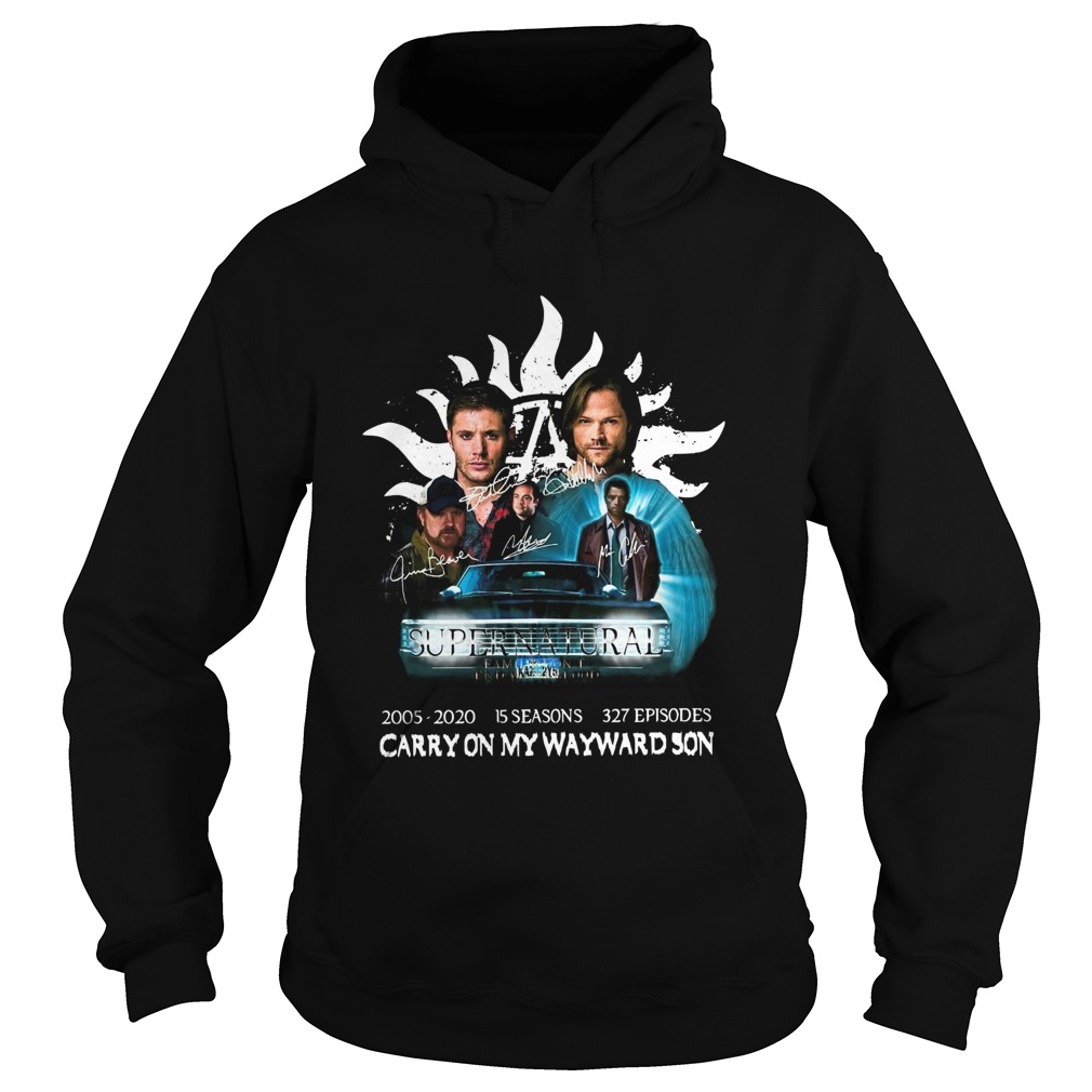 Supernatural 20052020 15 Seasons 327 Episodes Carry On My Wayward Son  Hoodie