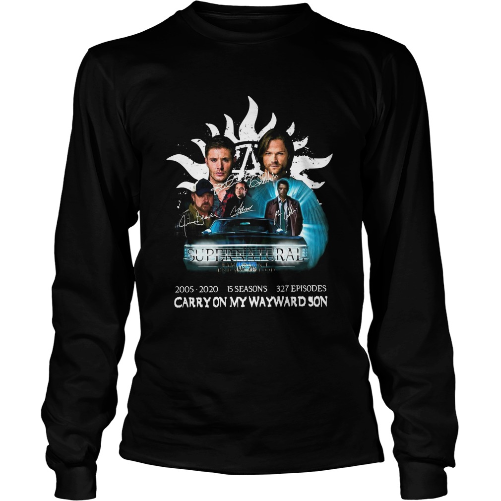 Supernatural 20052020 15 Seasons 327 Episodes Carry On My Wayward Son  Long Sleeve