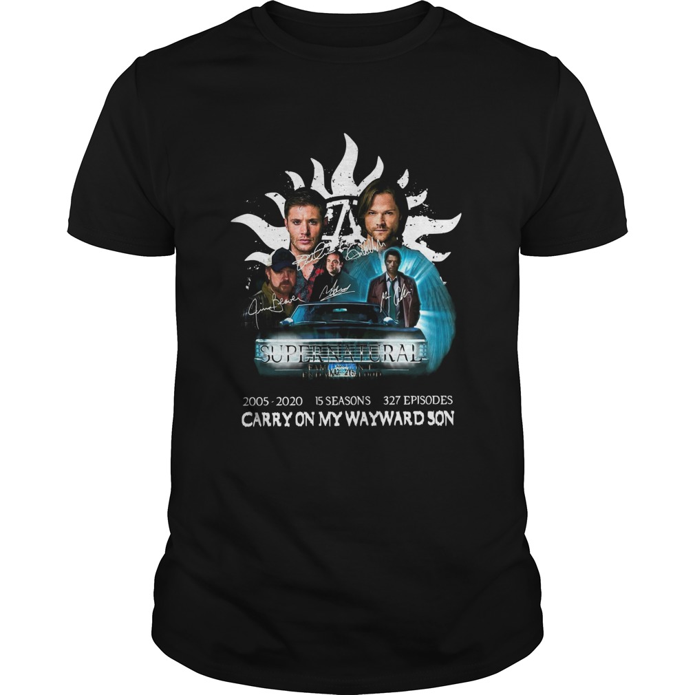 Supernatural 20052020 15 Seasons 327 Episodes Carry On My Wayward Son shirt