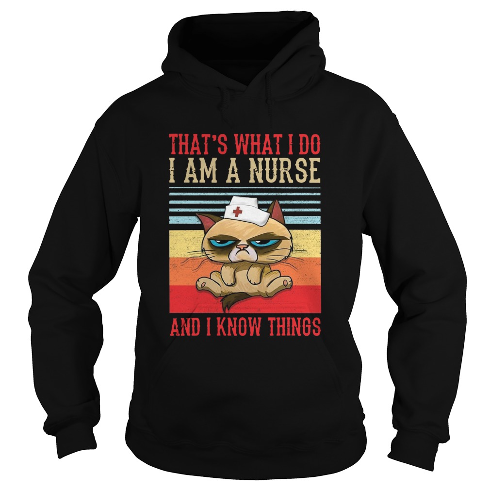 Thats What I Do I Am A Nurse And I Know Things Vintage  Hoodie