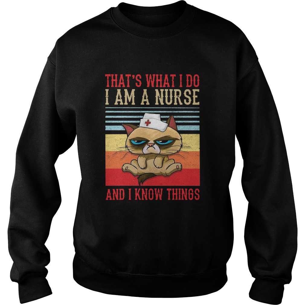 Thats What I Do I Am A Nurse And I Know Things Vintage  Sweatshirt