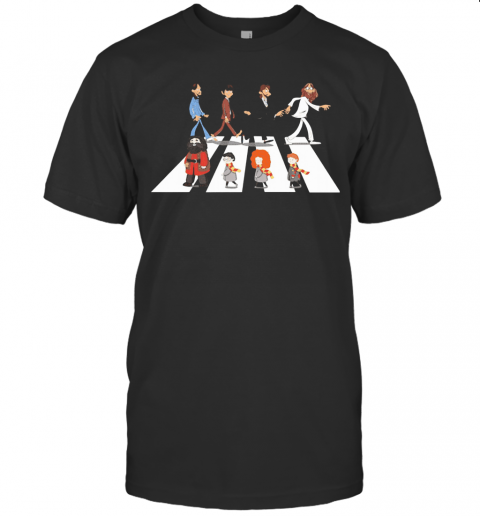 The Beatles And Harry Potter Characters Abbey Road T-Shirt