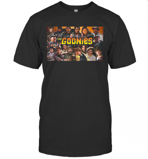 The Goonies Characters Signatures Poster T-Shirt