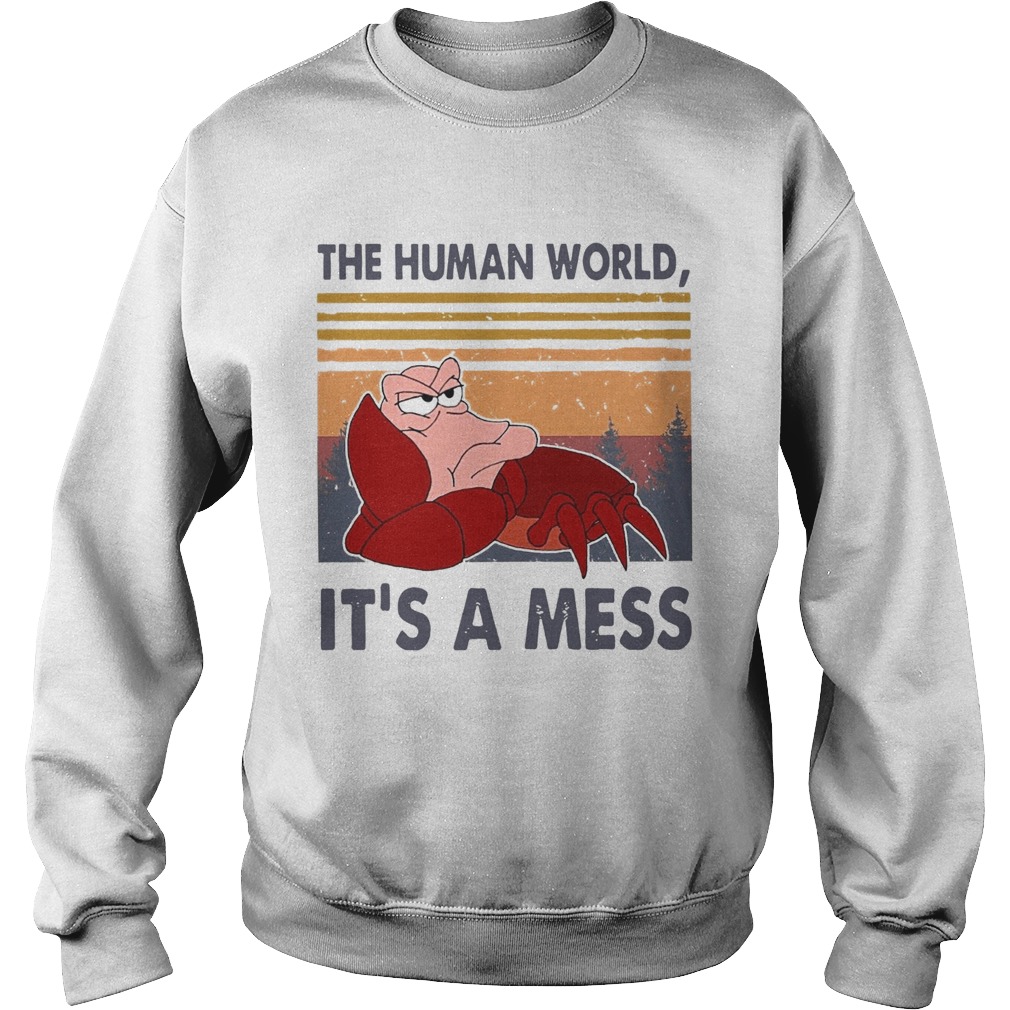 The Human World Its A Mess Vintage  Sweatshirt