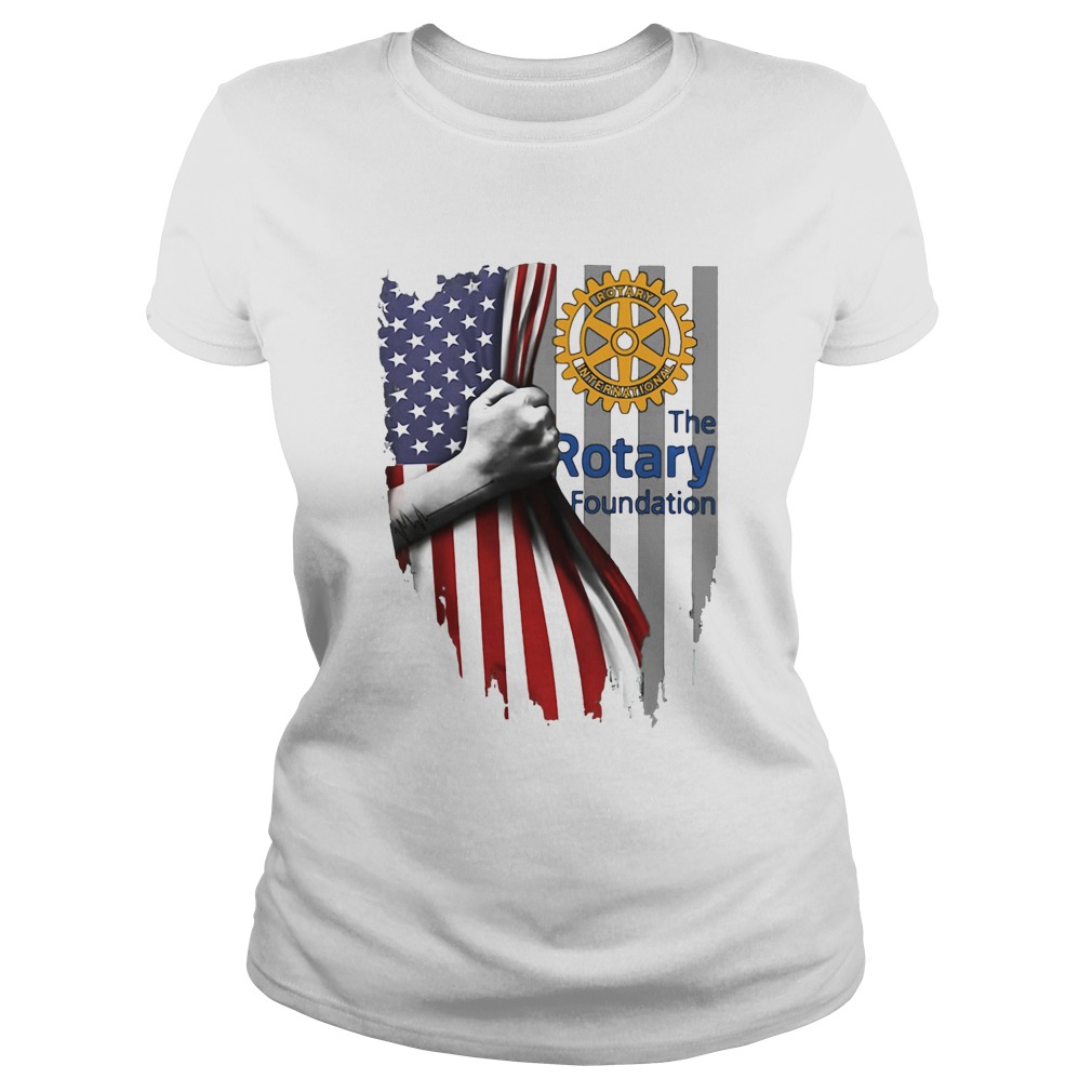 The rotary foundation logo american flag independence day  Classic Ladies