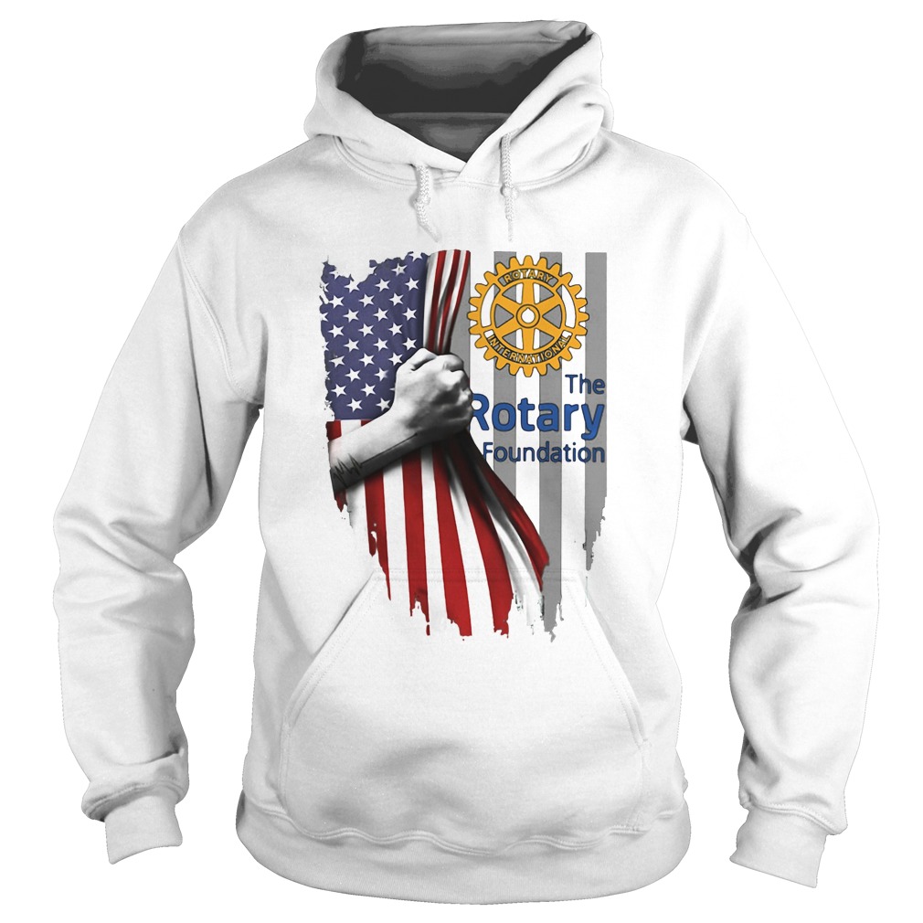 The rotary foundation logo american flag independence day  Hoodie