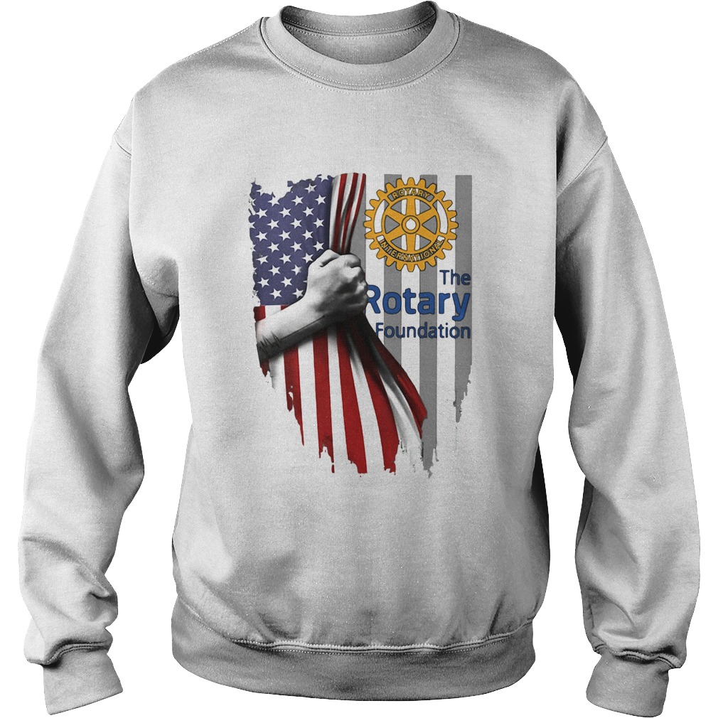 The rotary foundation logo american flag independence day  Sweatshirt