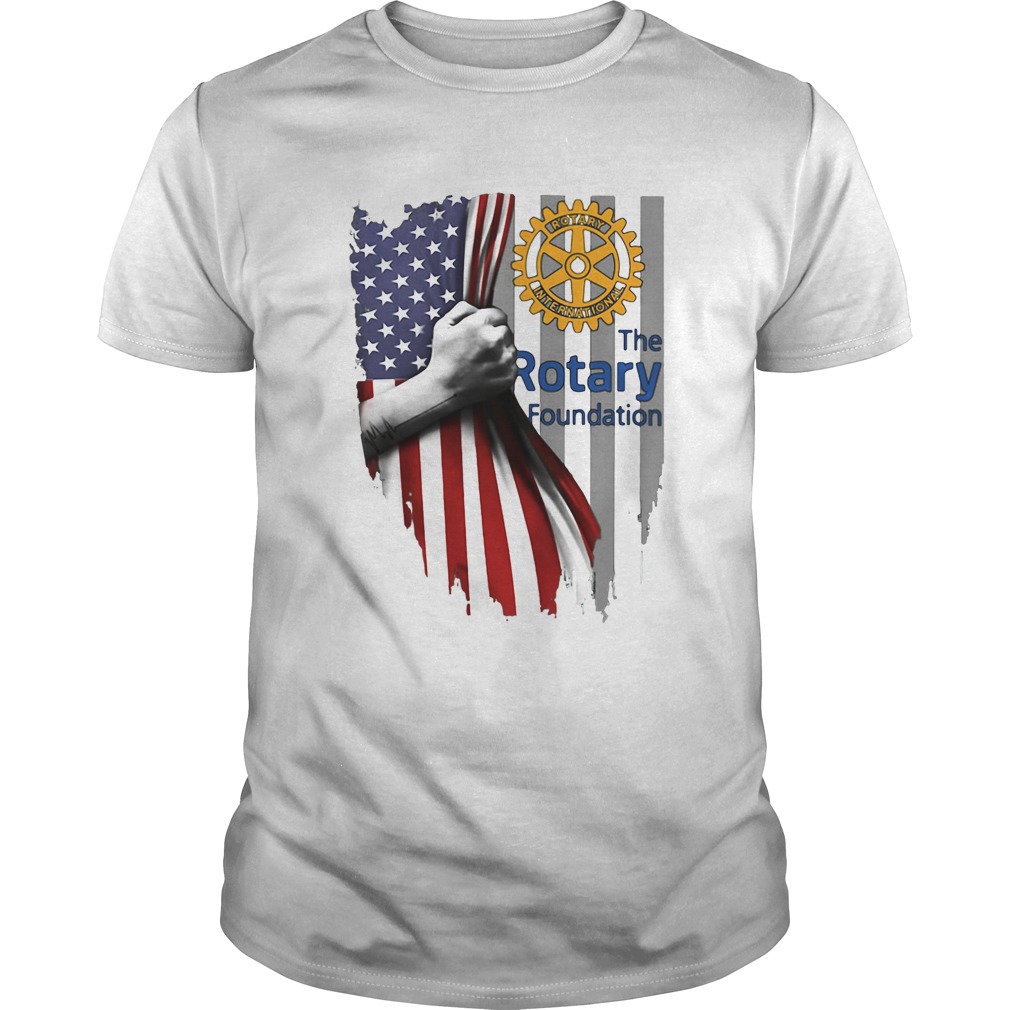 The rotary foundation logo american flag independence day shirt