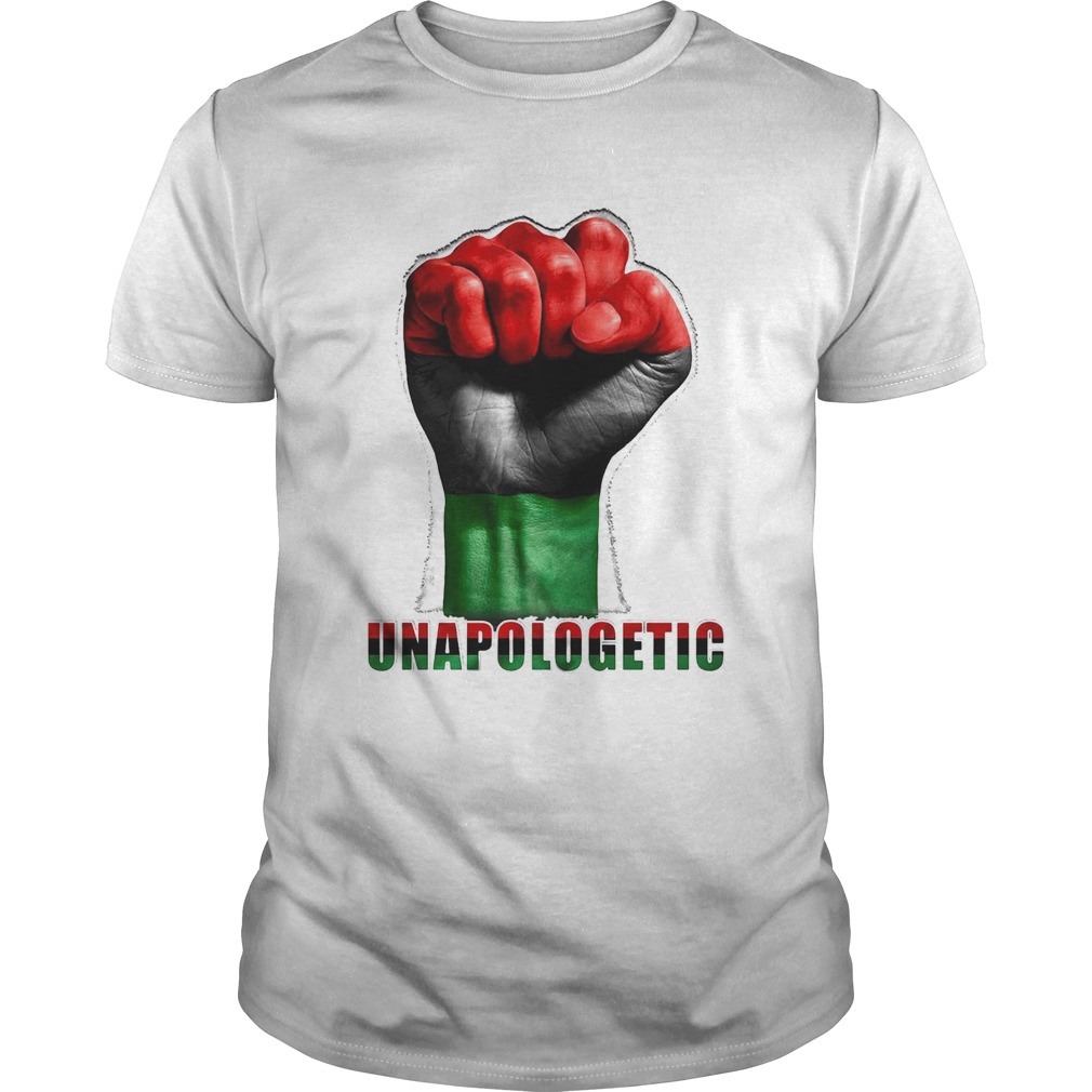 Unapologetic Pan African Flag Hand Black Lives Matter shirt