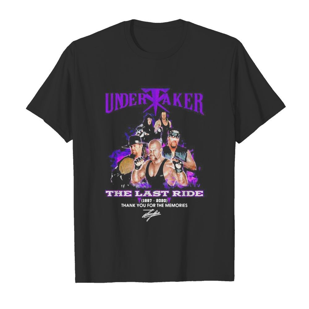 Undertaker the last ride 1987 2020 thank you for the memories signatures shirt