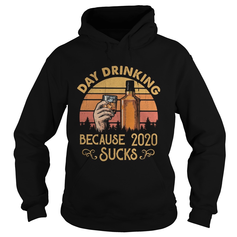 Wine day drinking because 2020 sucks vintage retro  Hoodie