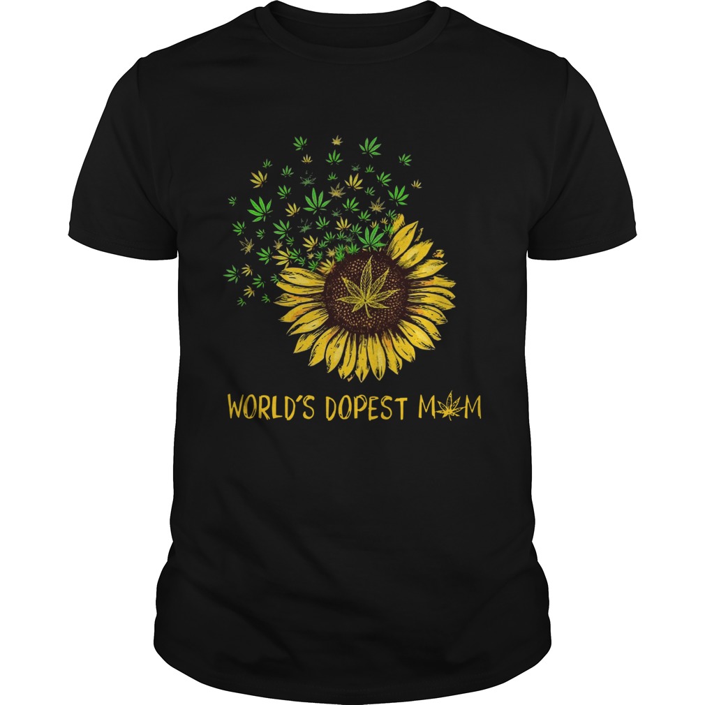 Worlds Dopest Mom Weed Sunflower shirt