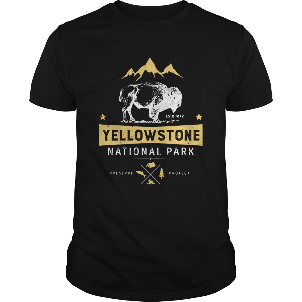 Yellowstone National Park Us Bison Buffalo Vintage 2020 shirt