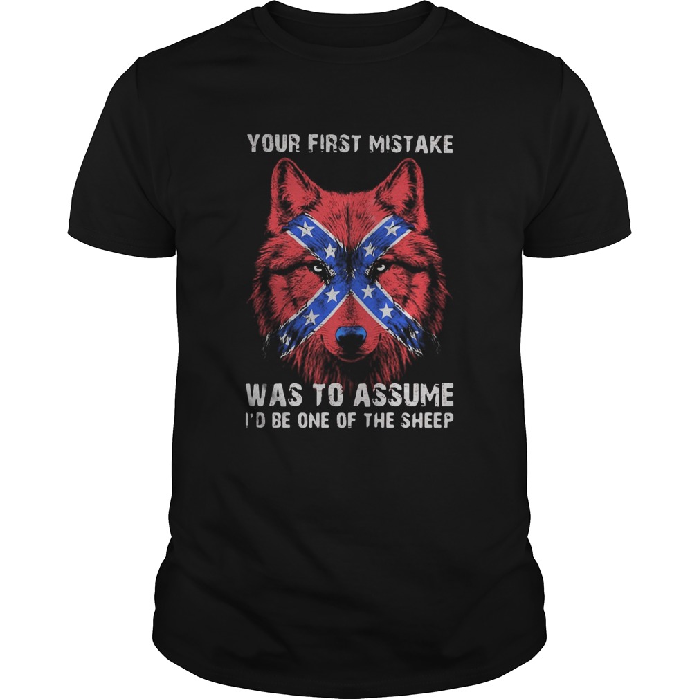 Your first mistake was to assume Id be one of the sheep Wolves red star American shirt