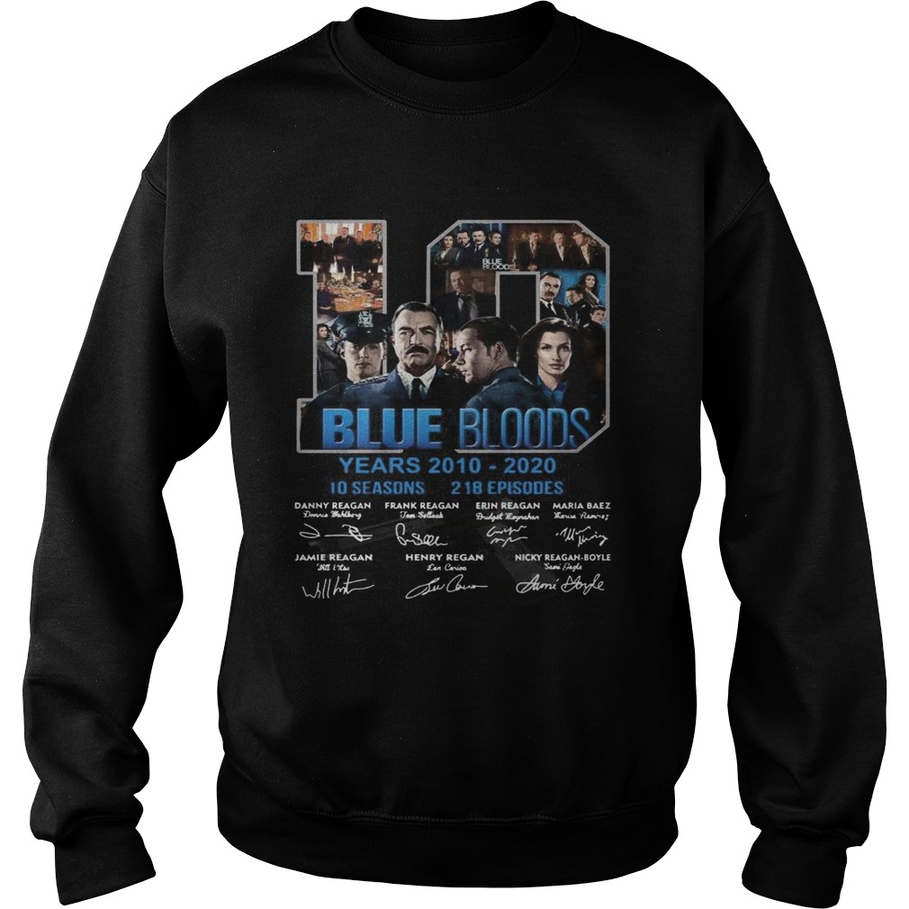 19 Blue Bloods Year 20102020 Signatures  Sweatshirt