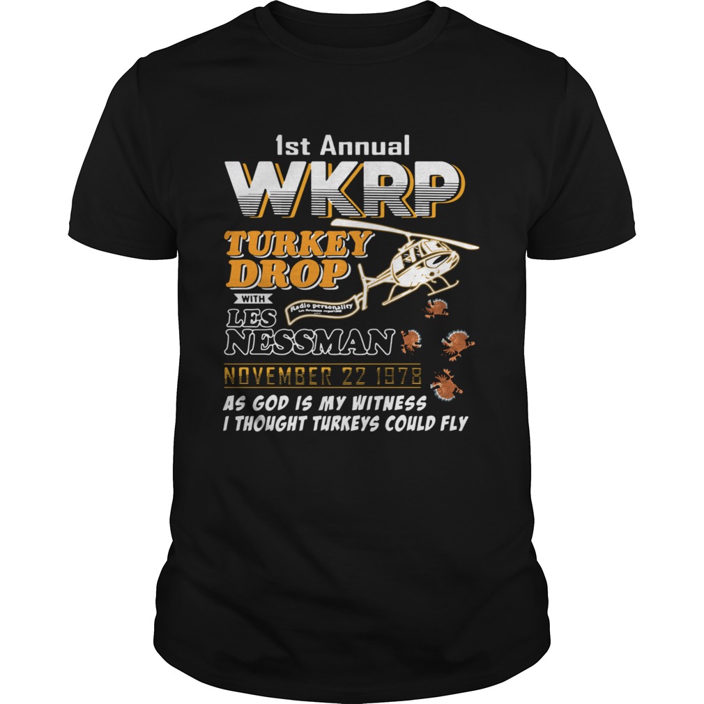 1st annual wkrp turkey drop with Les Nessman November 22 1978 shirt