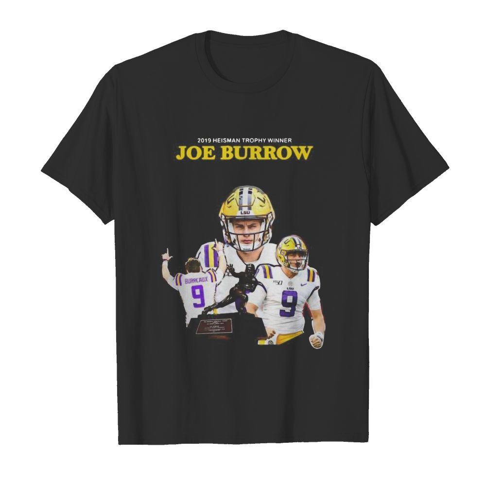 2019 heisman trophy winners joe burrow lsu tigers signature shirt