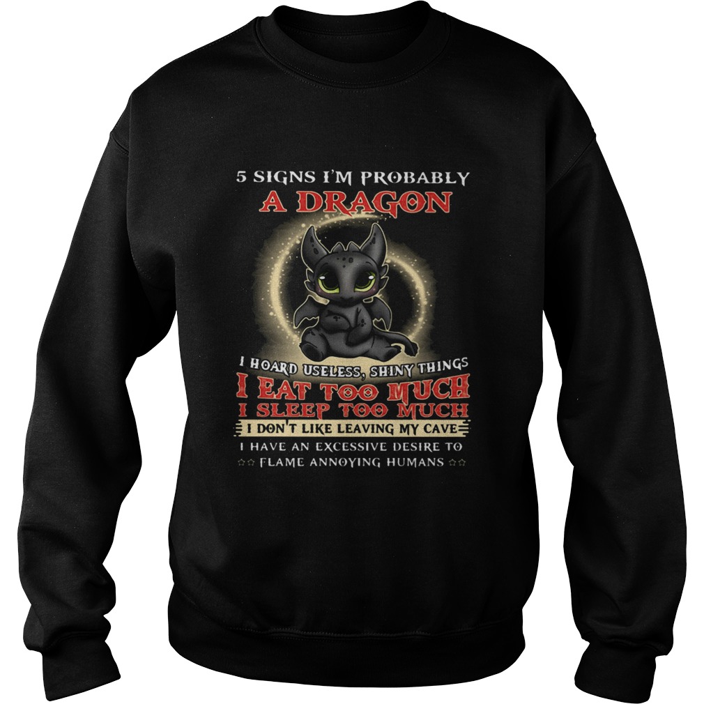 5 Signs Im Probably A Dragon Toothless  Sweatshirt