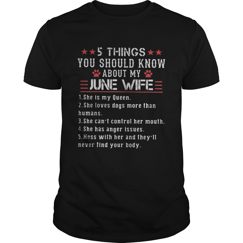 5 things you should know about my june wife shirt