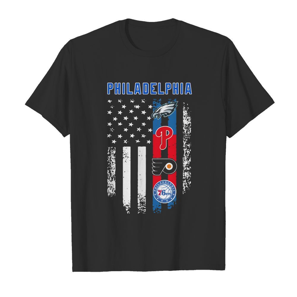 America Flag Philadelphia Teams  Classic Men's T-shirt