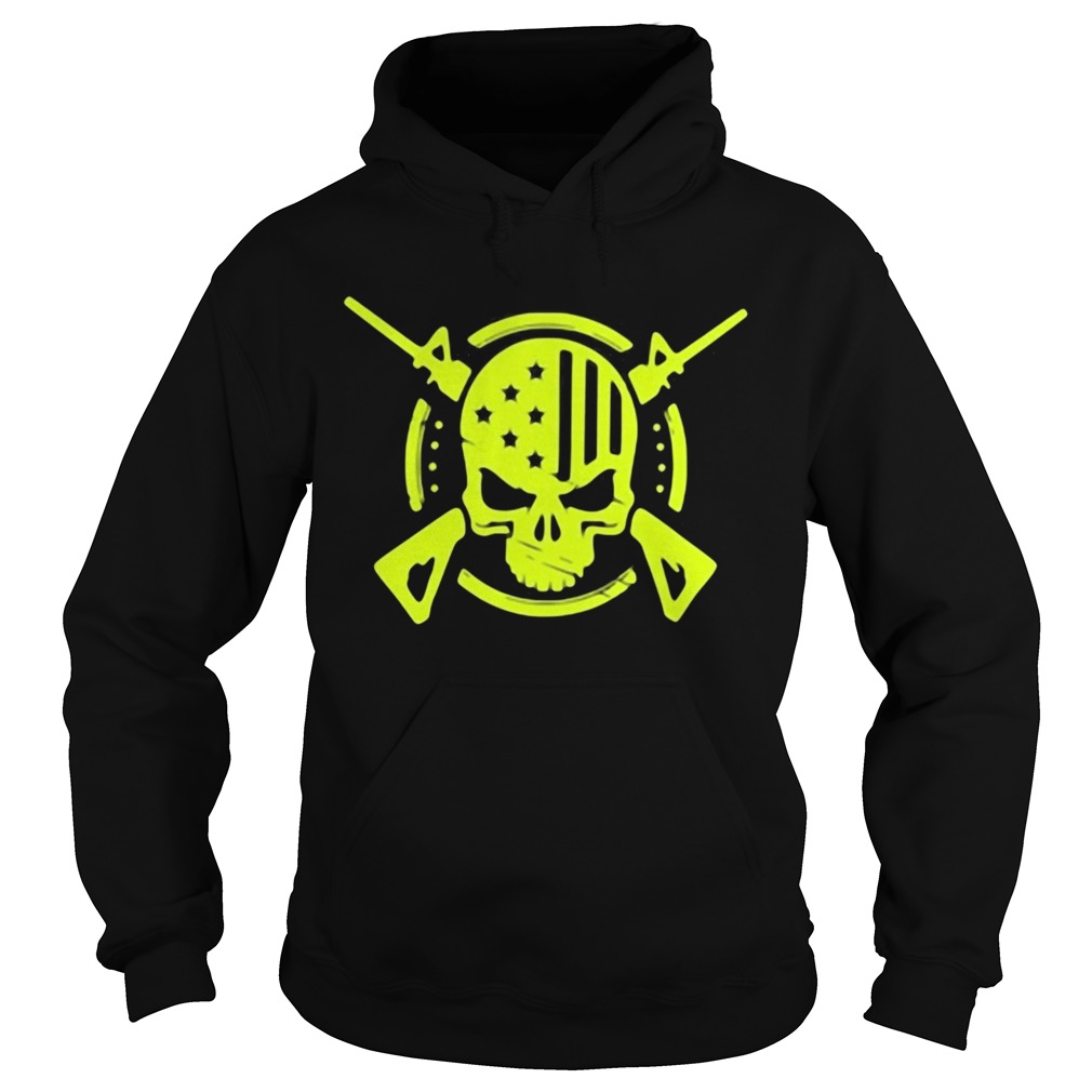 American Flag Skull Gun  Hoodie